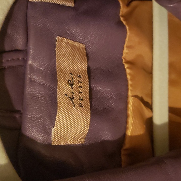 Purple Leather Women's Jacket - Picture 2 of 4